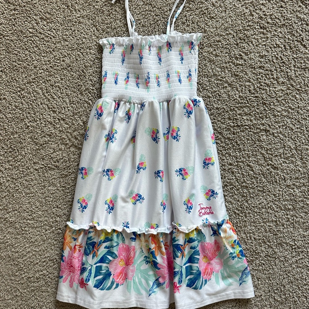 Floral White Kids Dress Tommy Bahama
